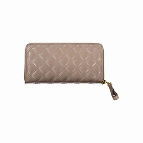 Guess Jeans Elegant Beige Zip Wallet with Chic Women's Detailing