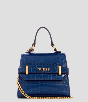Guess Sestri Micro mini Croc crossbody bag -Blue