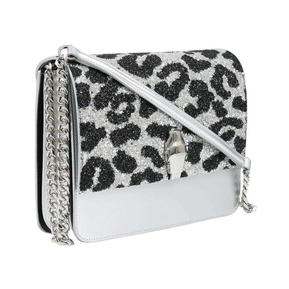 GWLPCF G25 Milano Rmx 00 Silver/ Black Large Shoulder Bag for womens