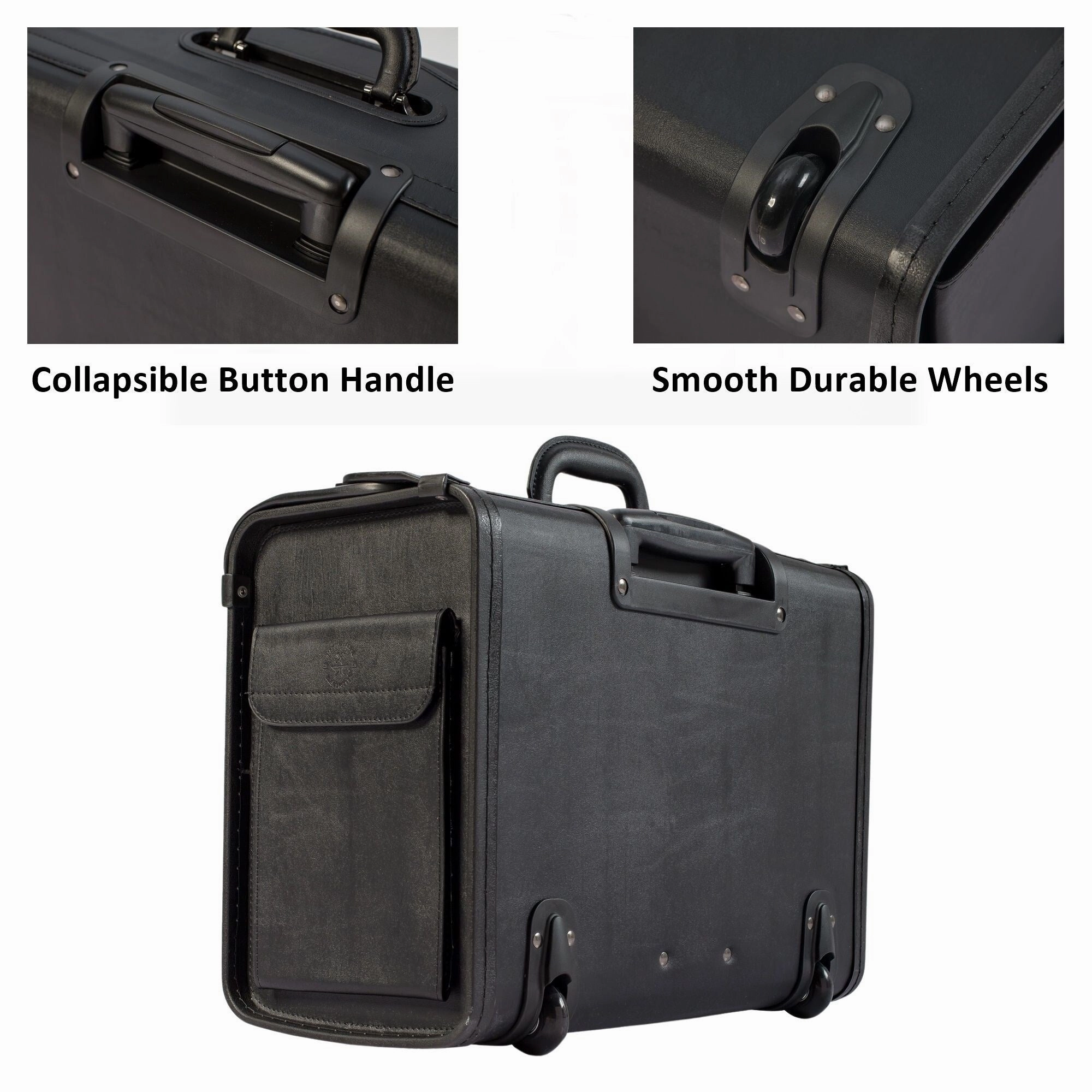Hammer Anvil 19 Wheeled Briefcase Rolling Case Sales Sample Pilot Lawyer Attache - One Size
