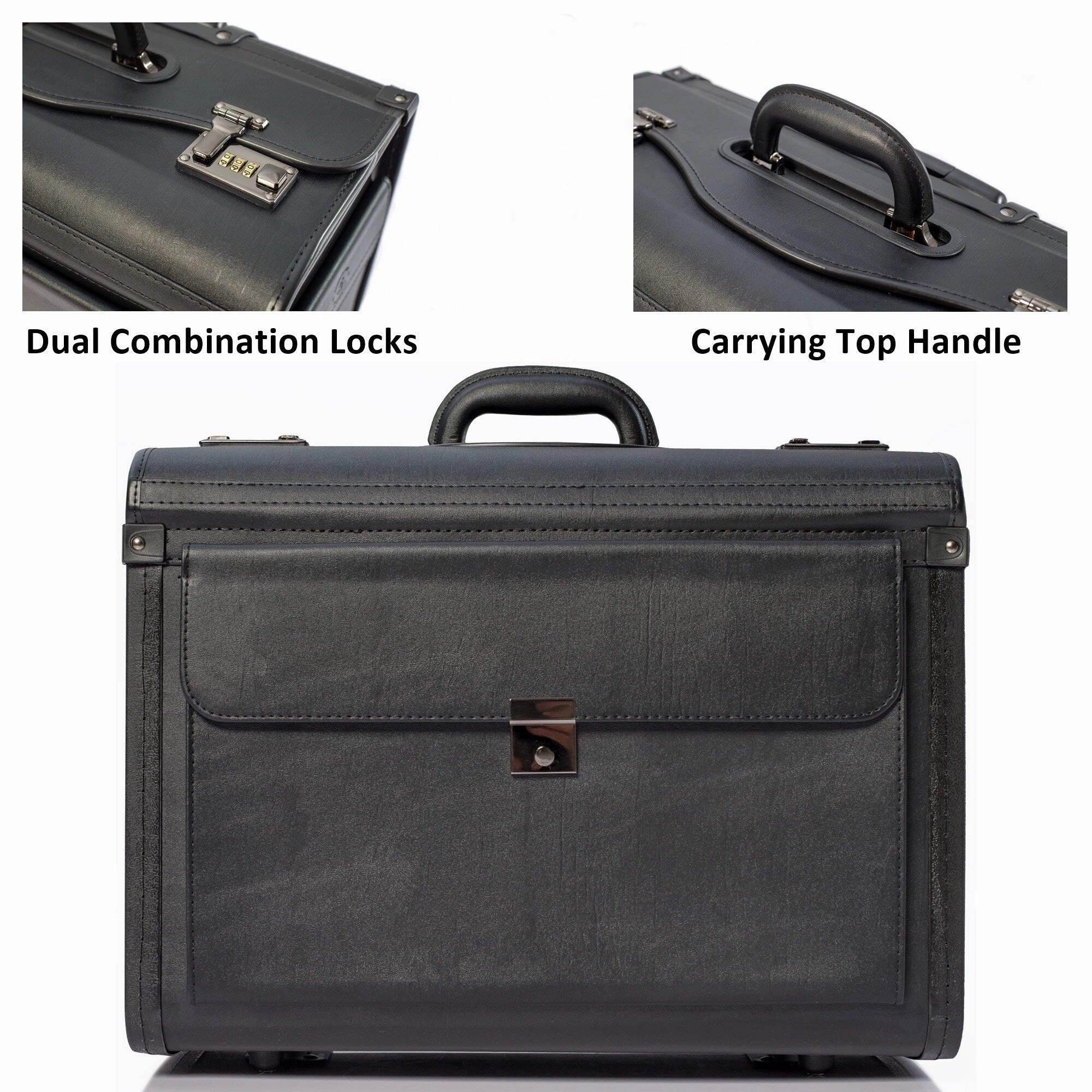 Hammer Anvil 19 Wheeled Briefcase Rolling Case Sales Sample Pilot Lawyer Attache - One Size
