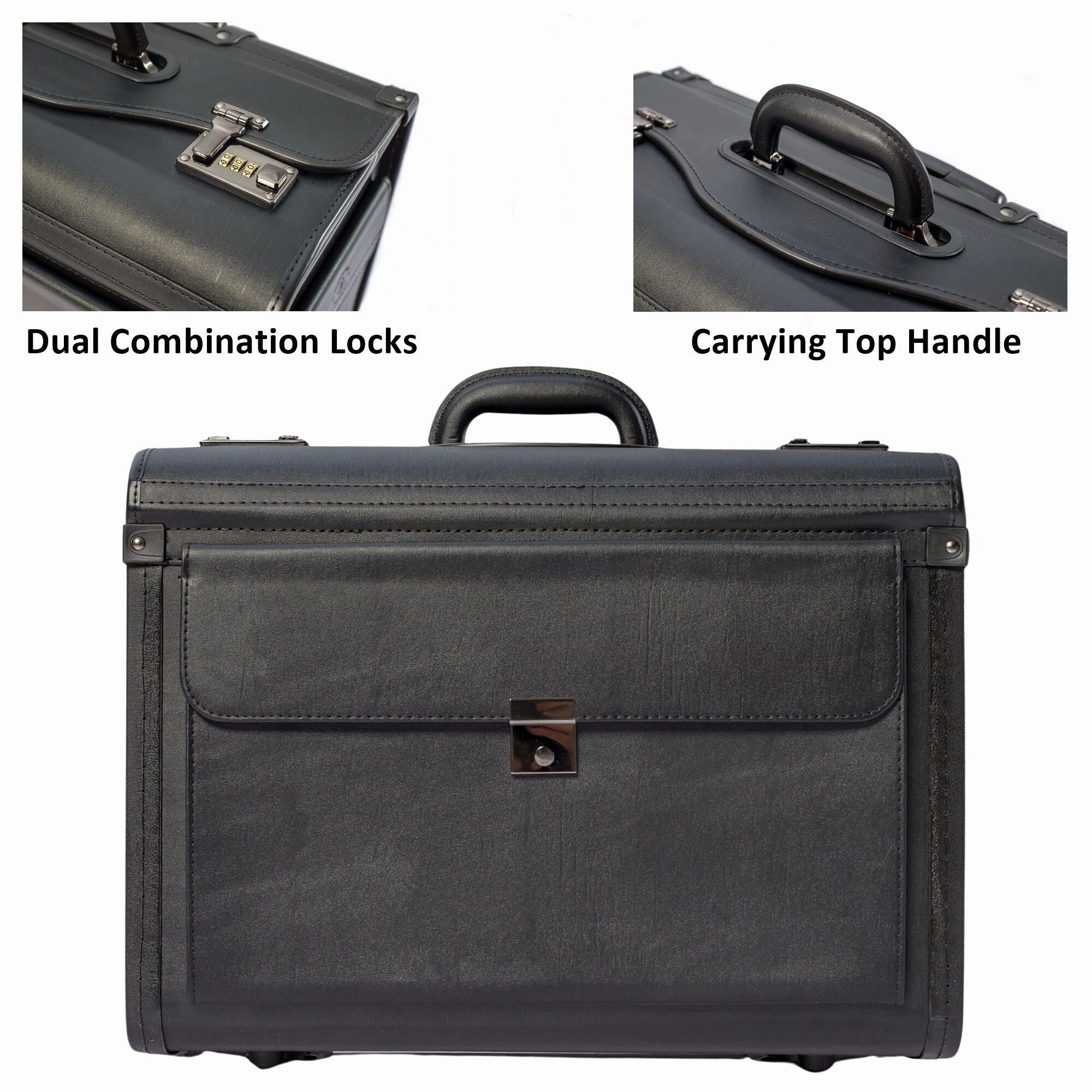 Hammer Anvil 19 Wheeled Briefcase Rolling Case Sales Sample Pilot Lawyer Attache - One Size