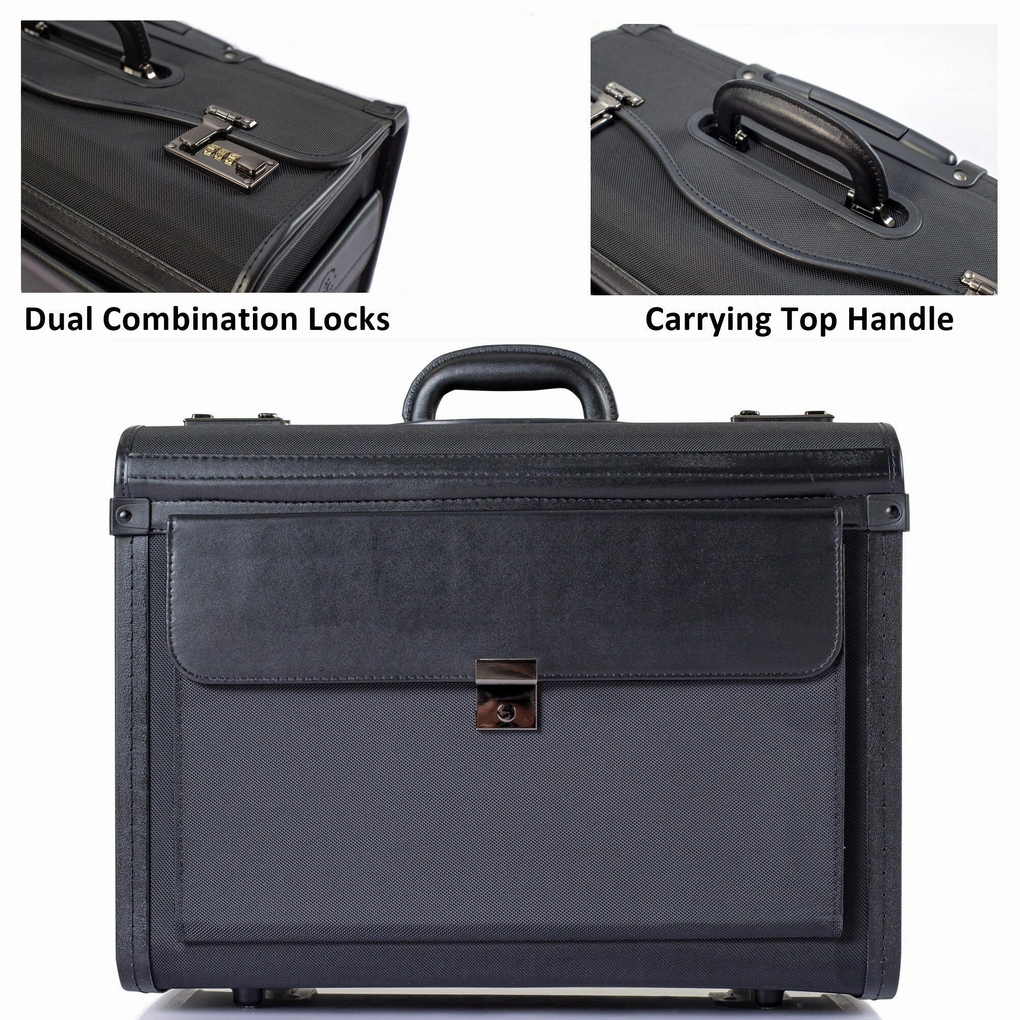 Hammer Anvil 19 Wheeled Briefcase Rolling Case Sales Sample Pilot Lawyer Attache - One Size