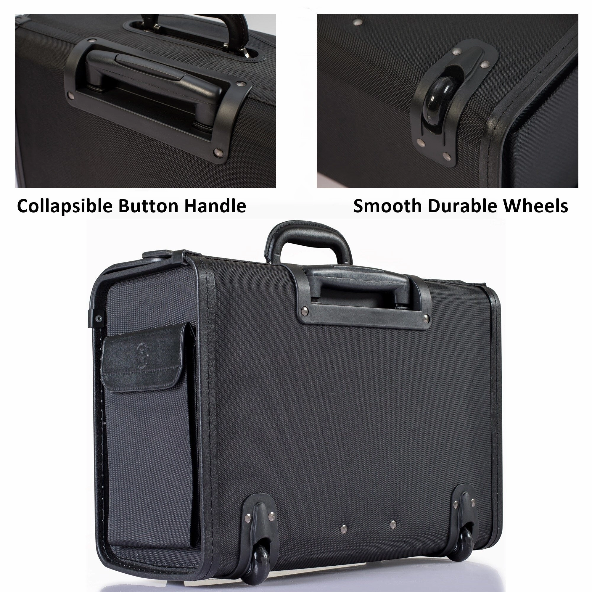Hammer Anvil 19 Wheeled Briefcase Rolling Case Sales Sample Pilot Lawyer Attache - One Size