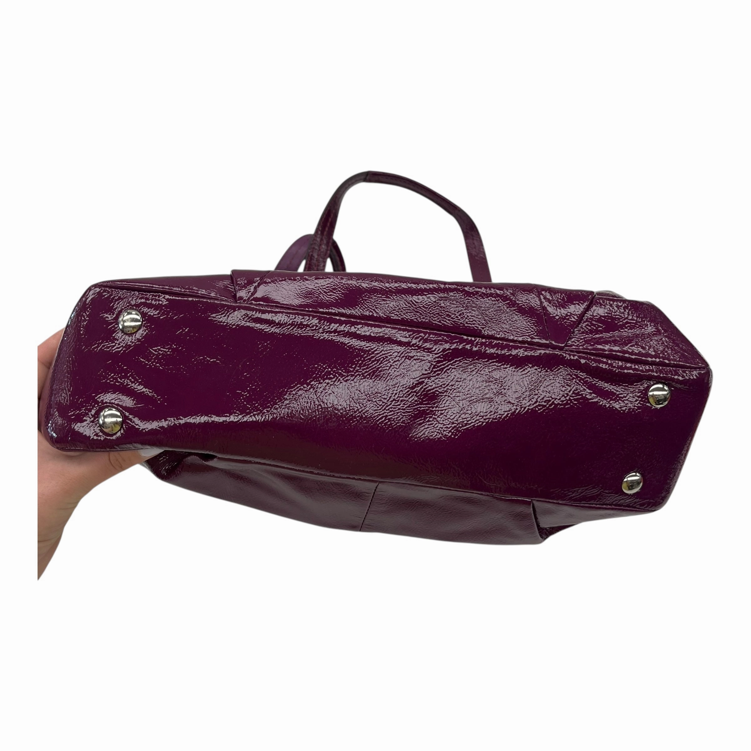 Handbag Designer By Coach In Purple, Size:Medium