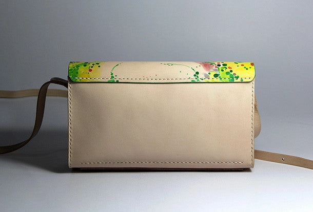 Handmade custom leather crossbody Satchel bag shoulder bag for women girl lady