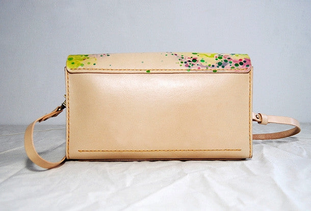 Handmade custom leather crossbody Satchel bag shoulder bag for women girl lady