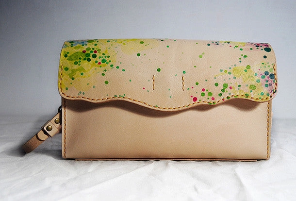 Handmade custom leather crossbody Satchel bag shoulder bag for women girl lady