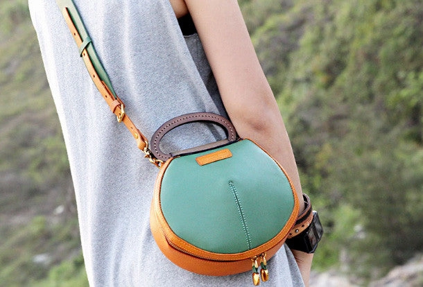Handmade handbag Saddle purse leather crossbody bag purse shoulder bag for women