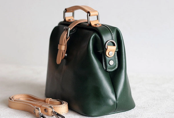 Handmade Leather doctor bag for women leather shoulder doctor bag crossbody bag