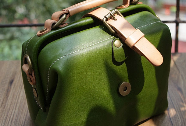 Handmade Leather doctor bag for women leather shoulder doctor bag crossbody bag