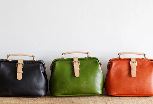 Handmade Leather doctor bag for women leather shoulder doctor bag crossbody bag