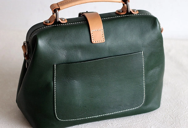 Handmade Leather doctor bag for women leather shoulder doctor bag crossbody bag