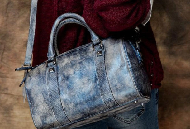 Handmade Leather handbag Boston bag purse shoulder bag for women leather shopper bag