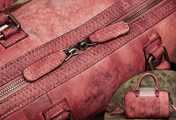 Handmade Leather handbag Boston bag purse shoulder bag for women leather shopper bag