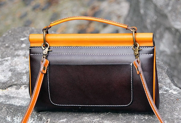 Handmade Leather Vintage Small Shoulder Bag purse crossbody bag for women