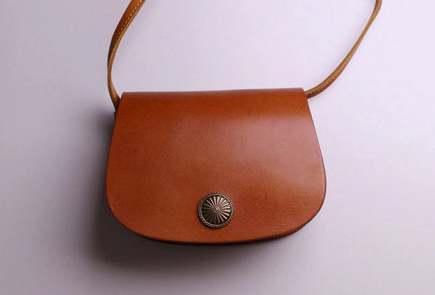 Handmade Leather Womens Saddle bag Shoulder bag leather crossbody bags for women