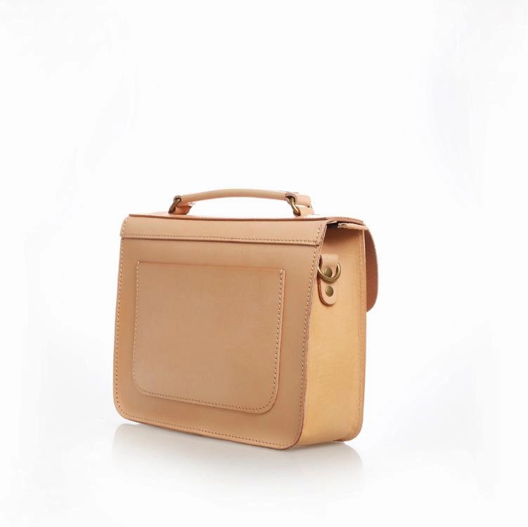 Handmade Womens Coffee Leather Satchel Shoulder Bag Cambridge Structured Satchel Handbag Purse for Men