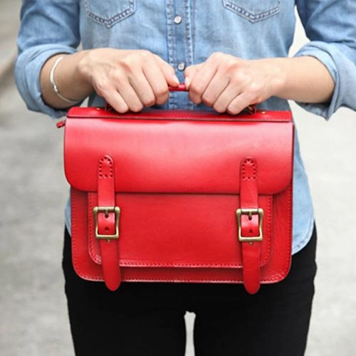 Handmade Womens Leather Satchel Shoulder Bag Cambridge Structured Satchel Handbag Purse for Men