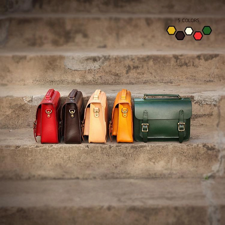 Handmade Womens Leather Satchel Shoulder Bag Cambridge Structured Satchel Handbag Purse for Men
