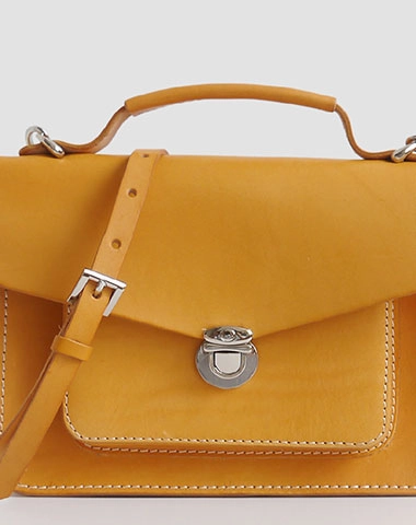 Handmade Womens Leather shoulder bag Satchel Bag School Bag for women