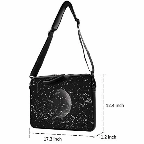 HAOCOO 17 17.3 inch Laptop Shoulder Bag Water-Resistant Neoprene Computer Case Sleeve with Handle