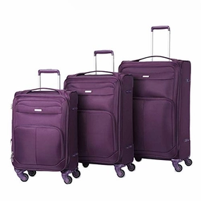 Hard side Luggage 20in 24in 28in Lightweight Suitcase 3 Piece Luggage Nested Sets With TSA Lock Oxford Fabric Softside Carry-on Expandable Uprights Suitcase Softshell 360 Silent Spinner Multidirectio
