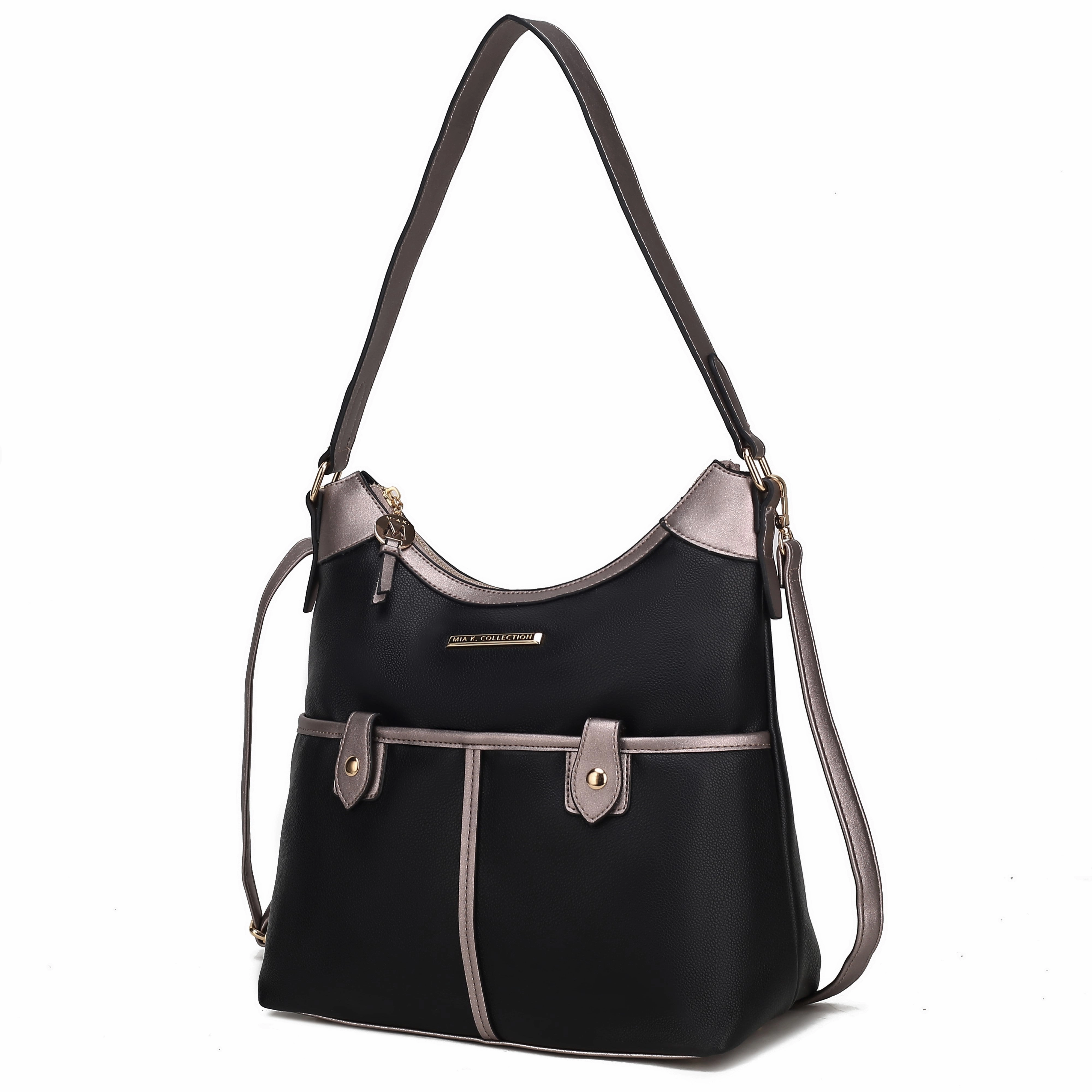 Harper Vegan Color Block Leather Womens Shoulder Bag
