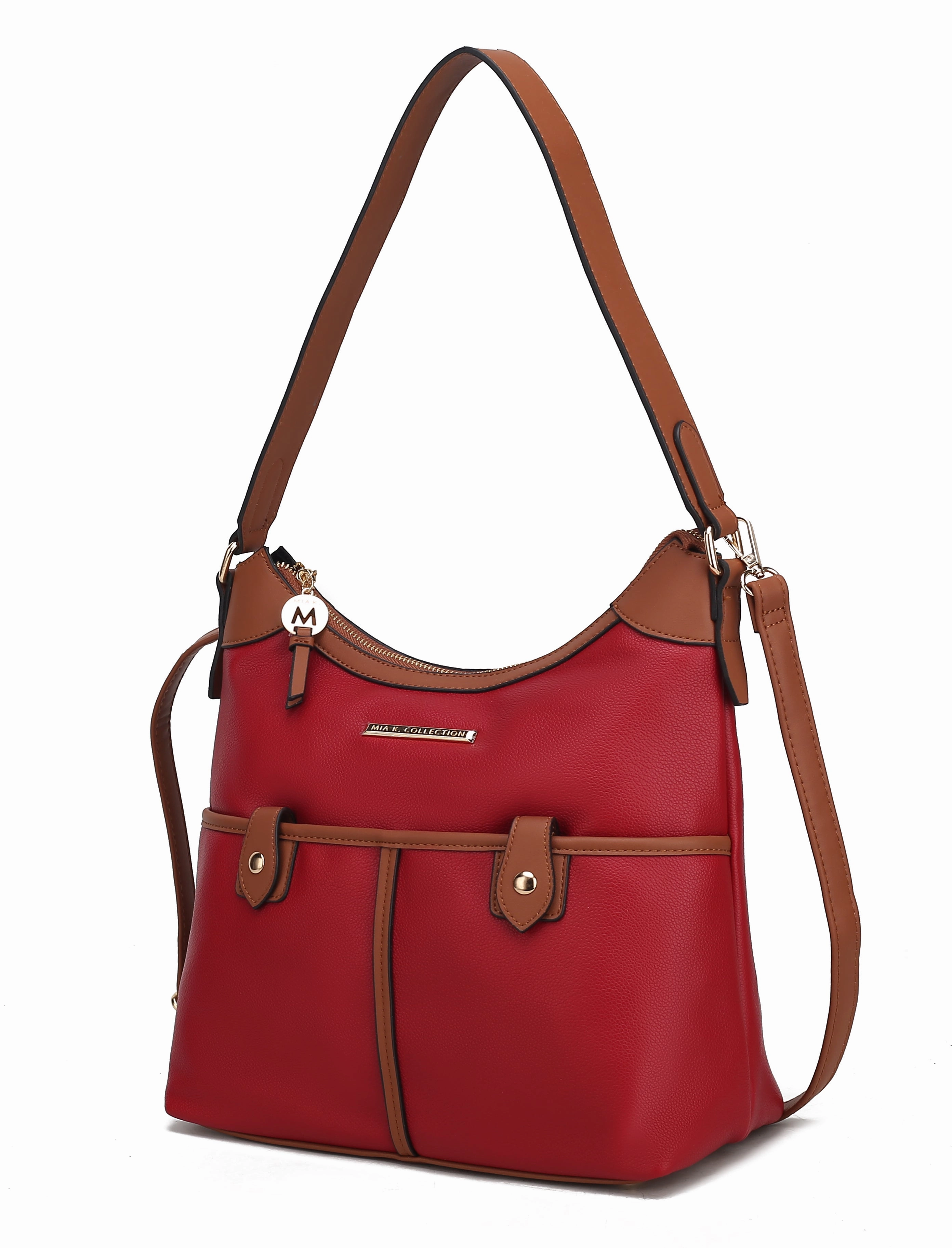 Harper Vegan Color Block Leather Womens Shoulder Bag