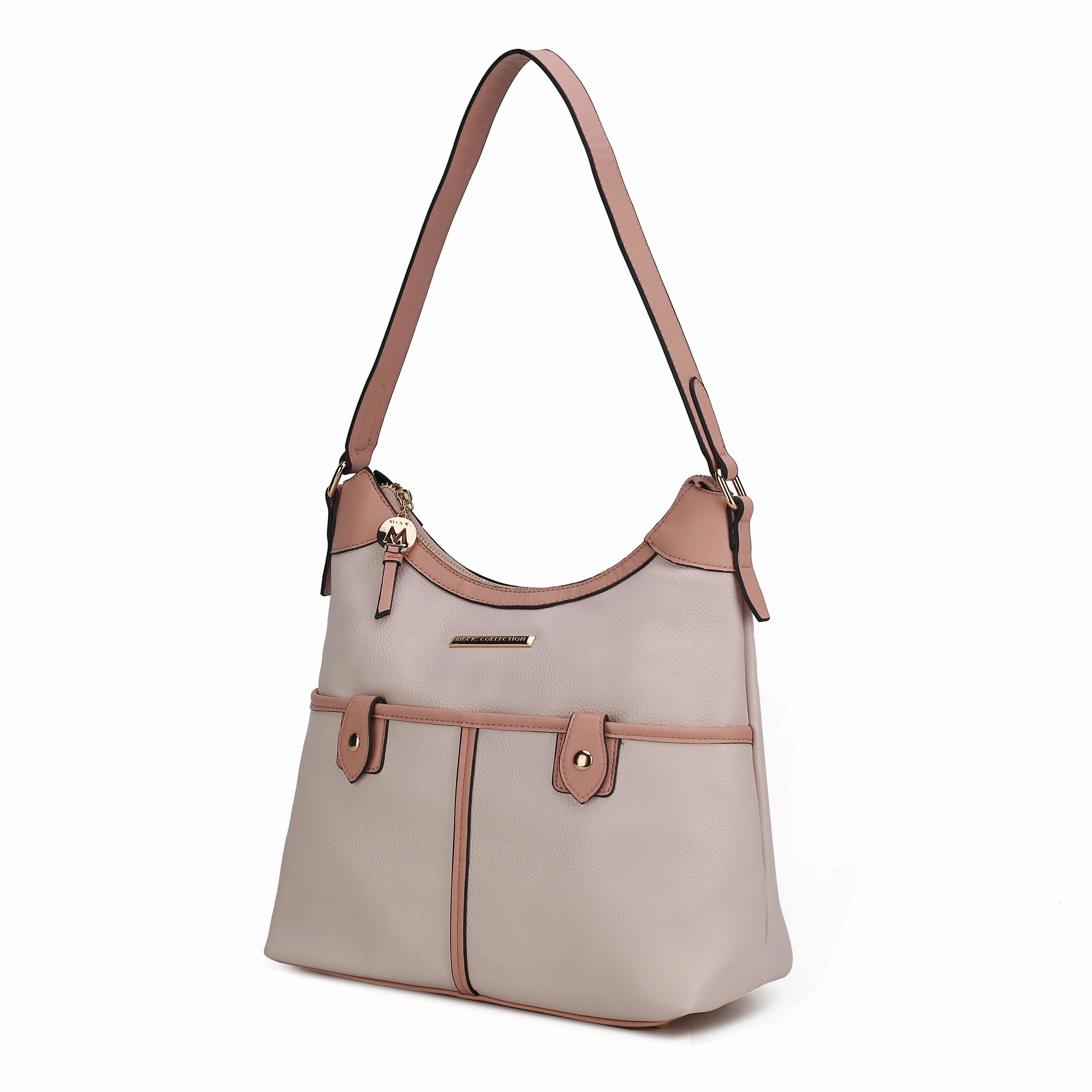 Harper Vegan Color Block Leather Womens Shoulder Bag