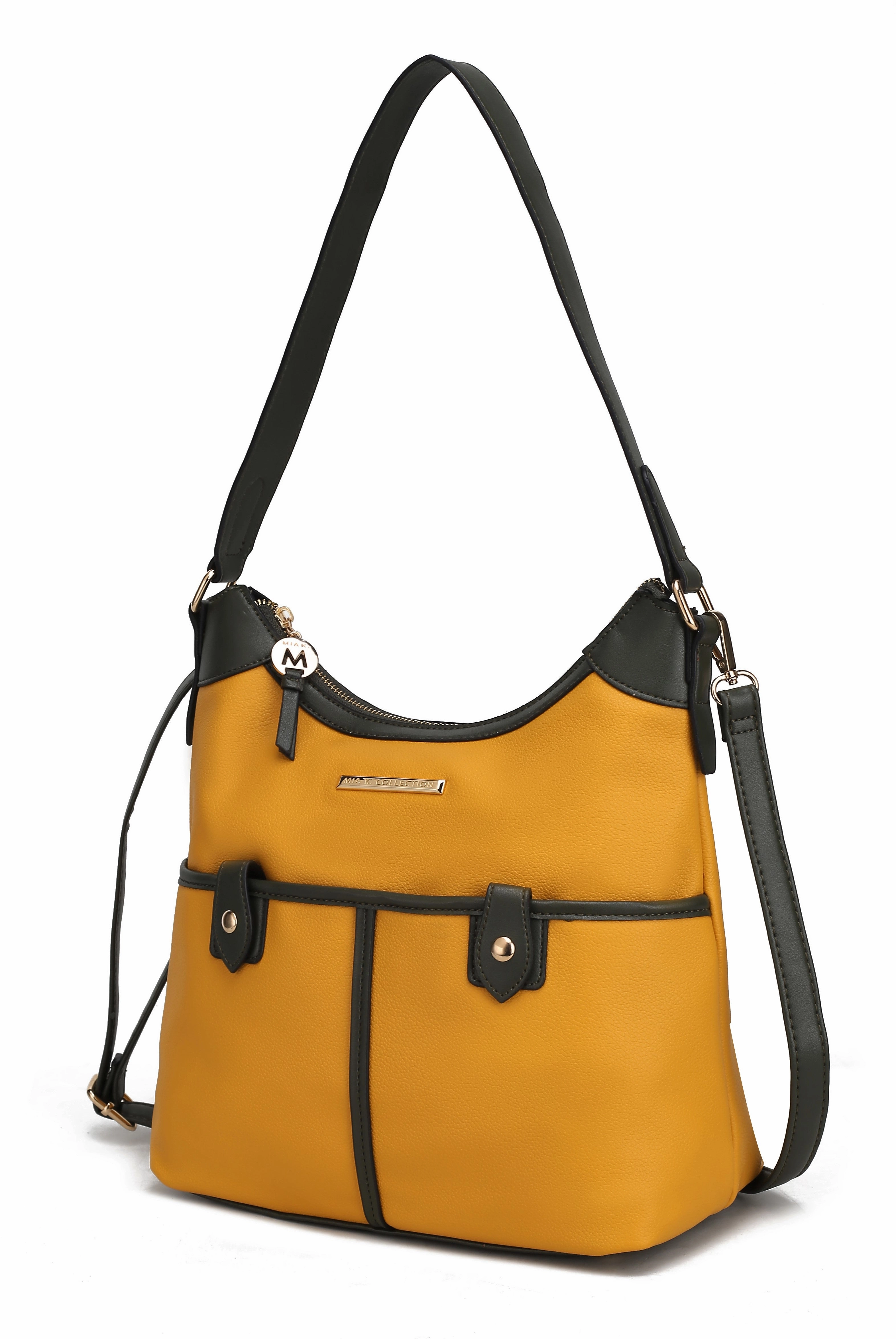 Harper Vegan Color Block Leather Womens Shoulder Bag