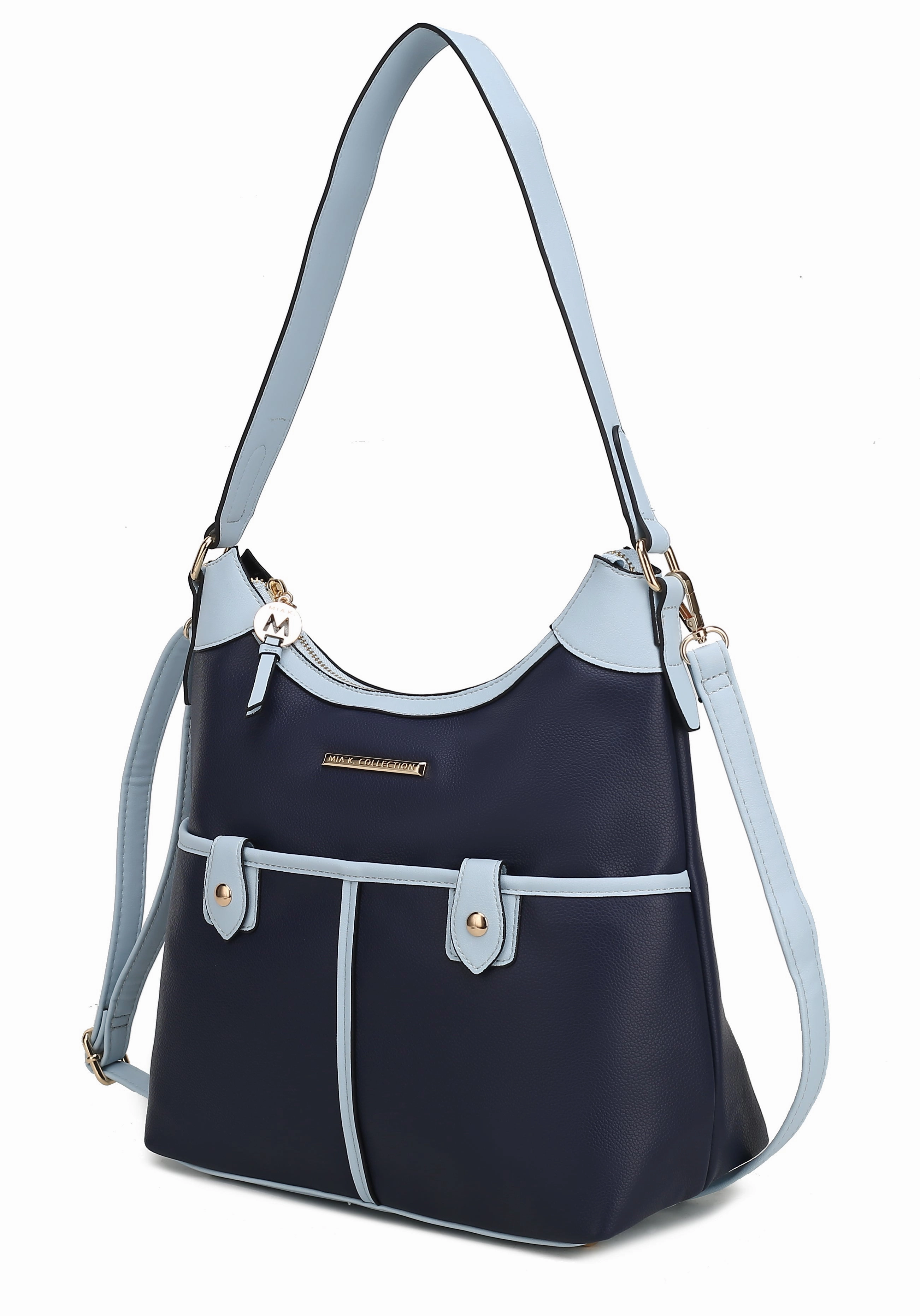 Harper Vegan Color Block Leather Womens Shoulder Bag