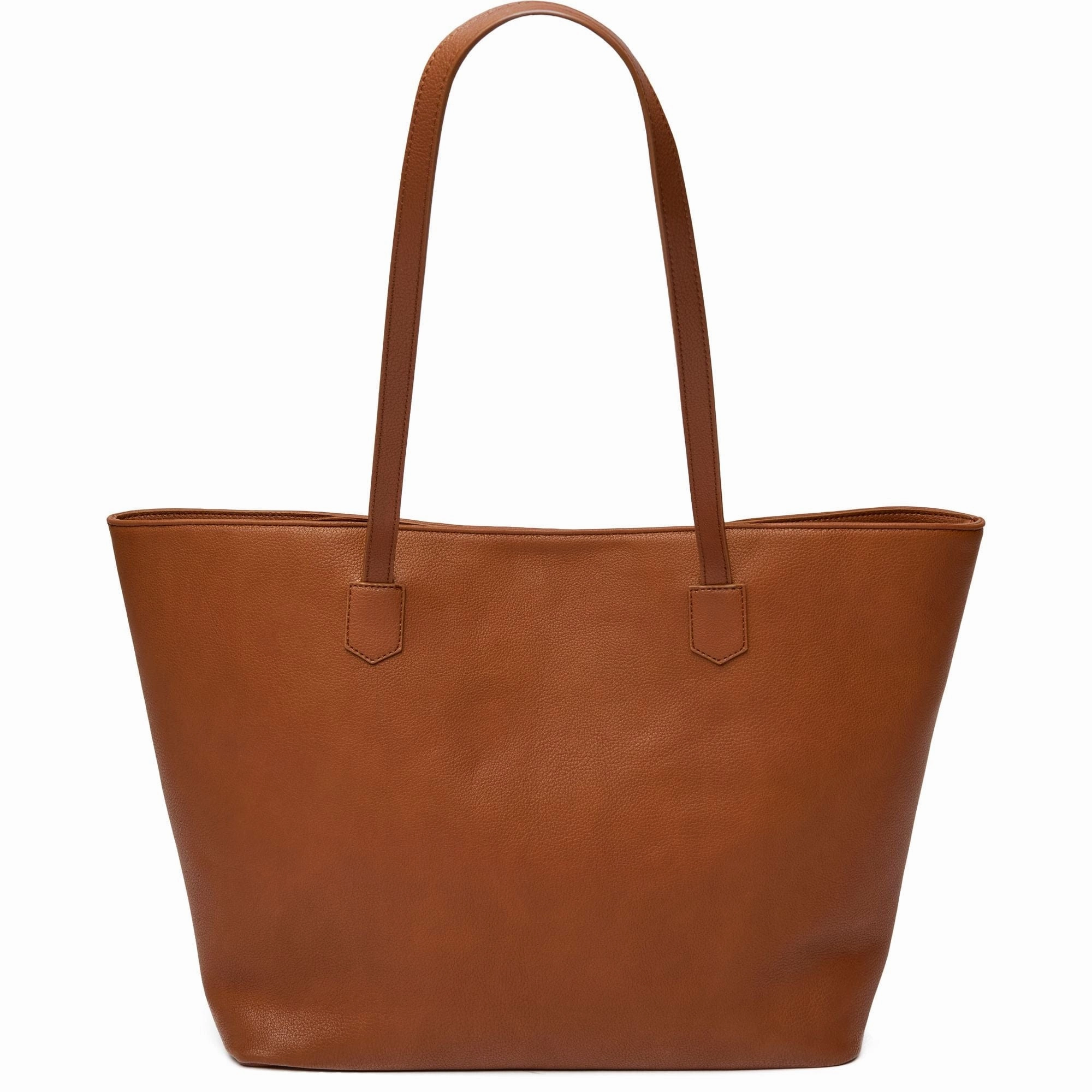 Hazel Vegan Leather Tote Bag Shoulder Bag | Tan