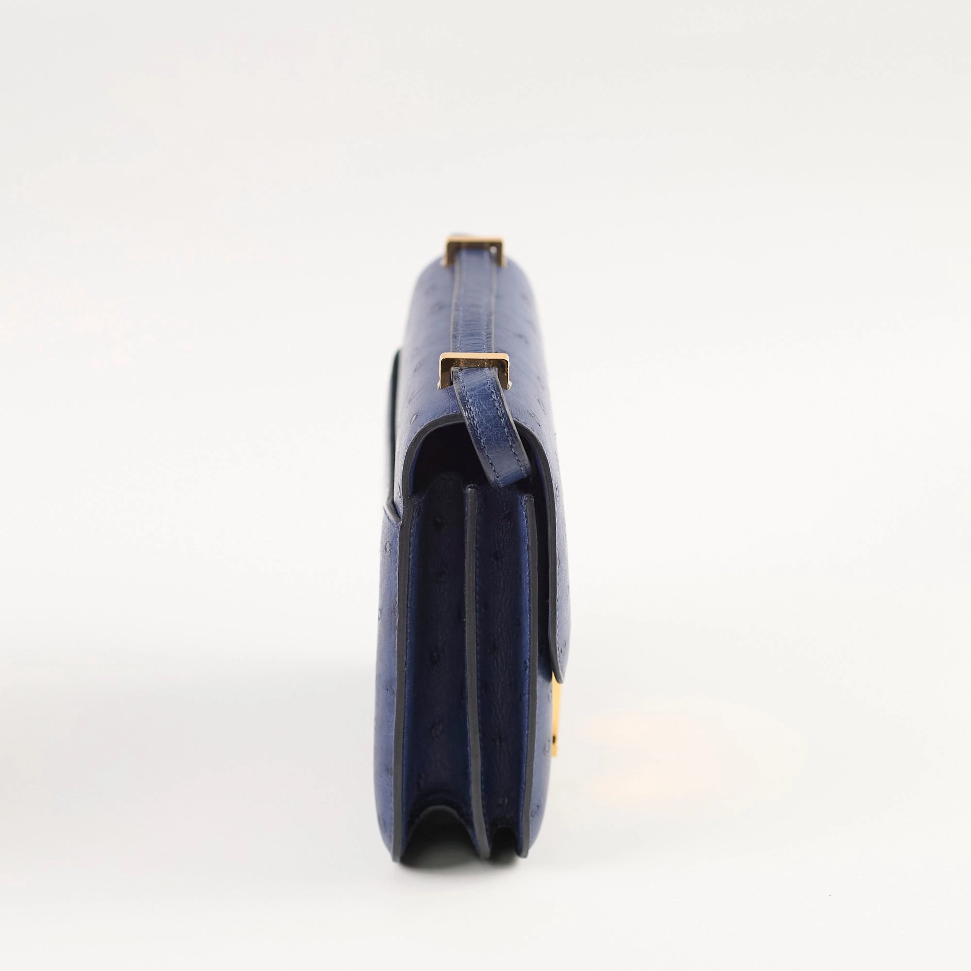 Hermes 18 Constance Bleu Saphir Ostrich Z Stamp
