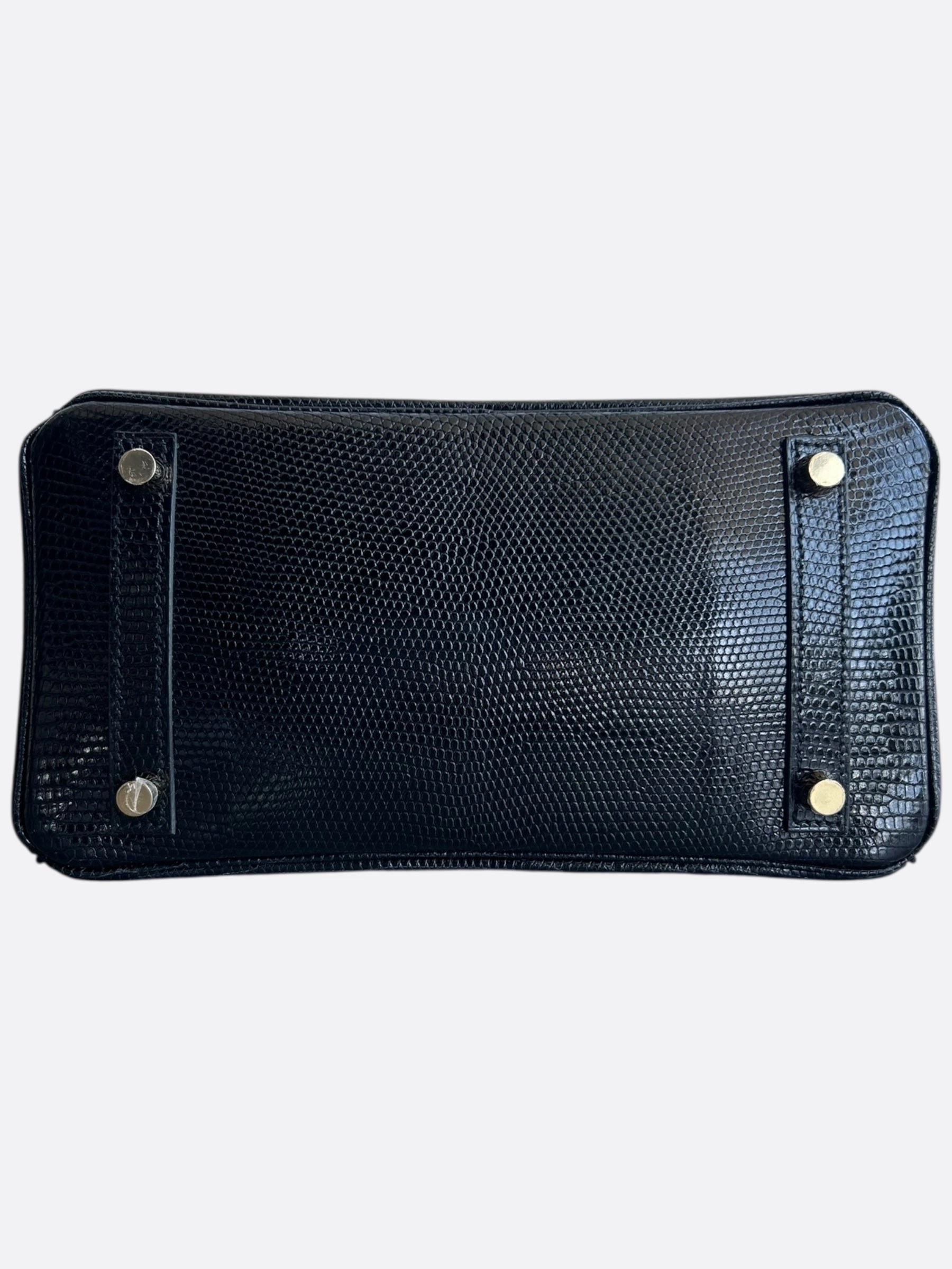 Hermes Black Lizard Birkin 25