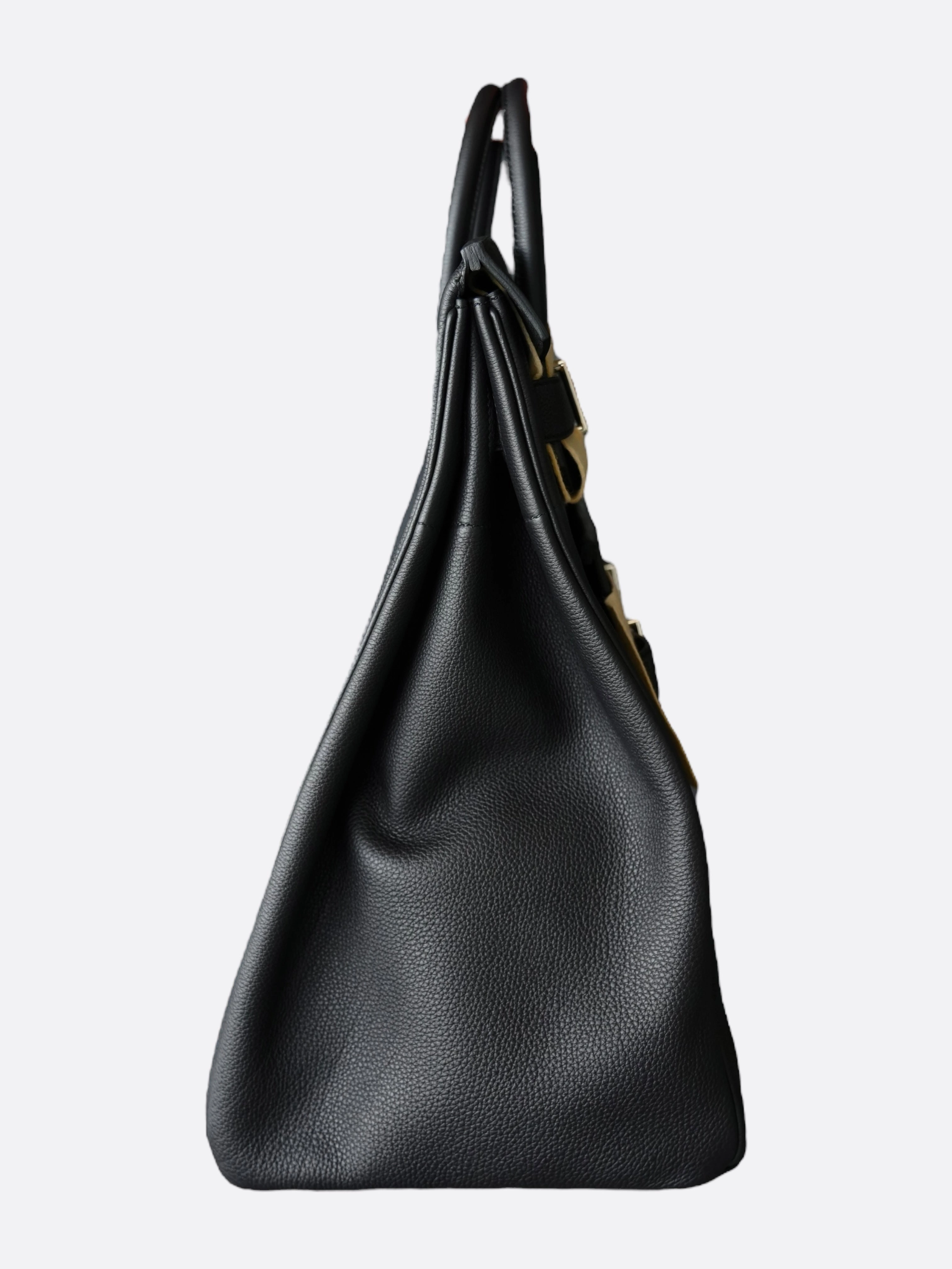 Hermes Black Togo Multipocket Hac Birkin 50