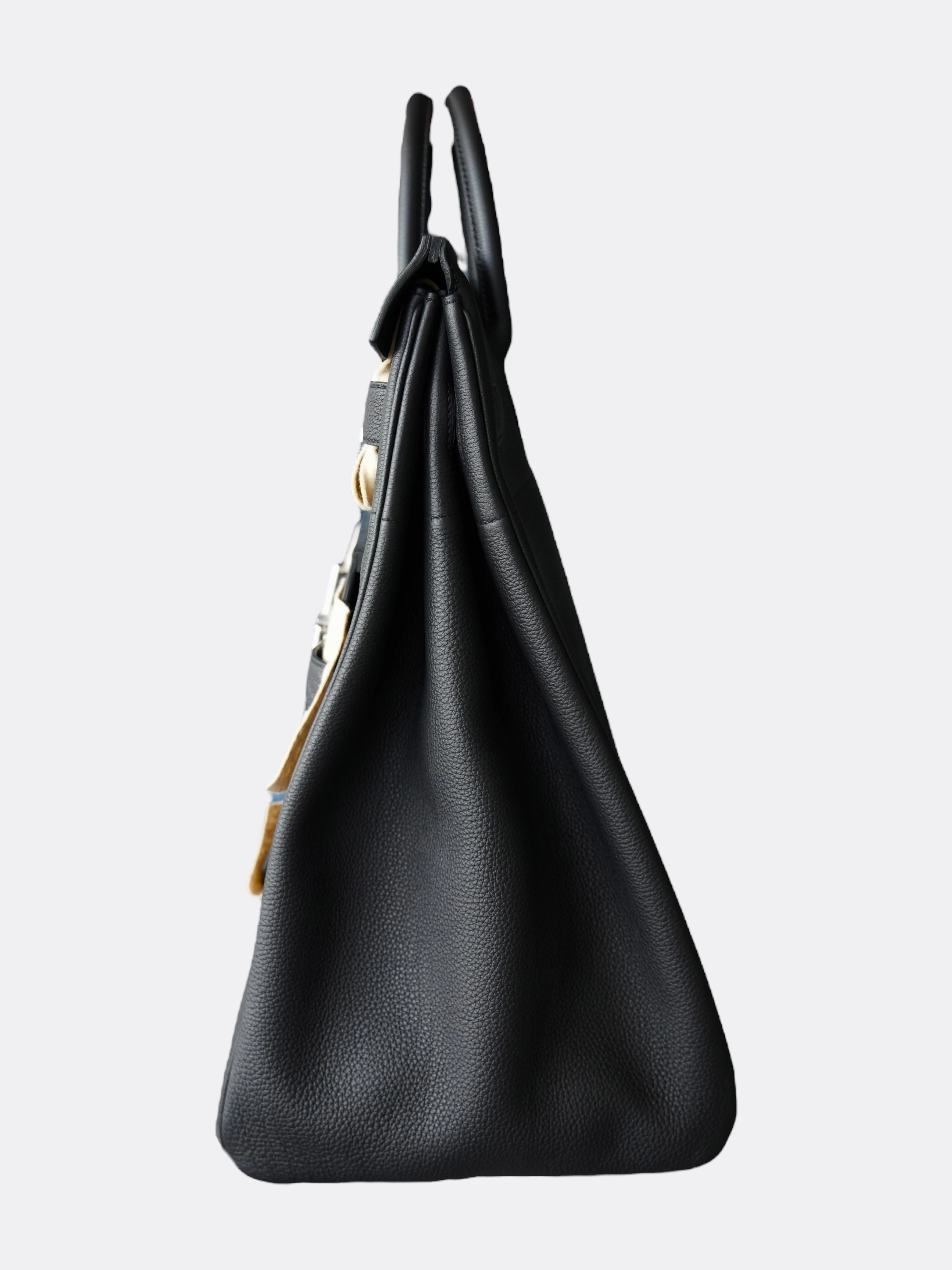 Hermes Black Togo Multipocket Hac Birkin 50