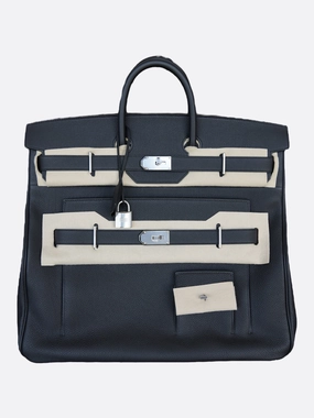 Hermes Black Togo Multipocket Hac Birkin 50