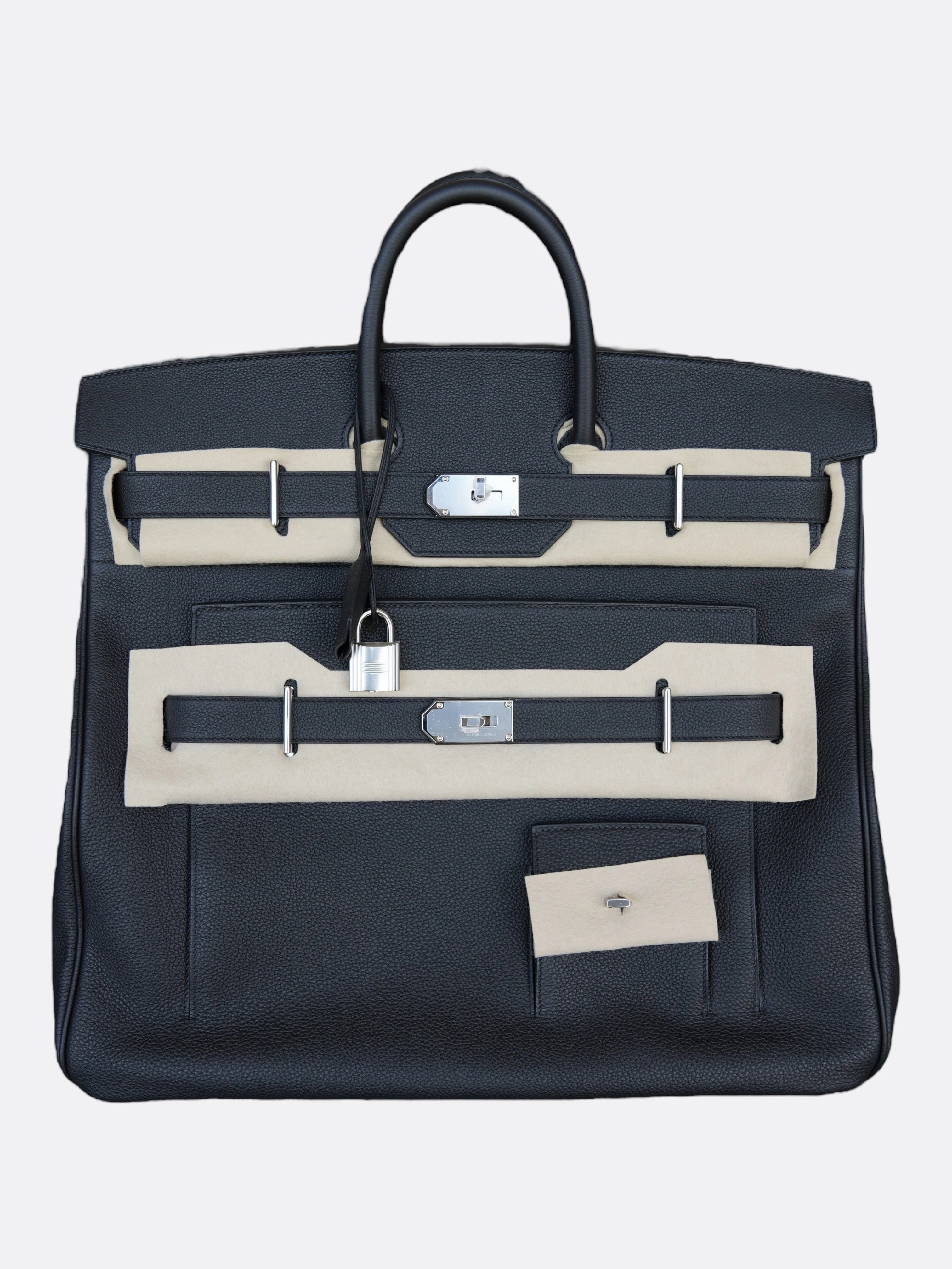 Hermes Black Togo Multipocket Hac Birkin 50