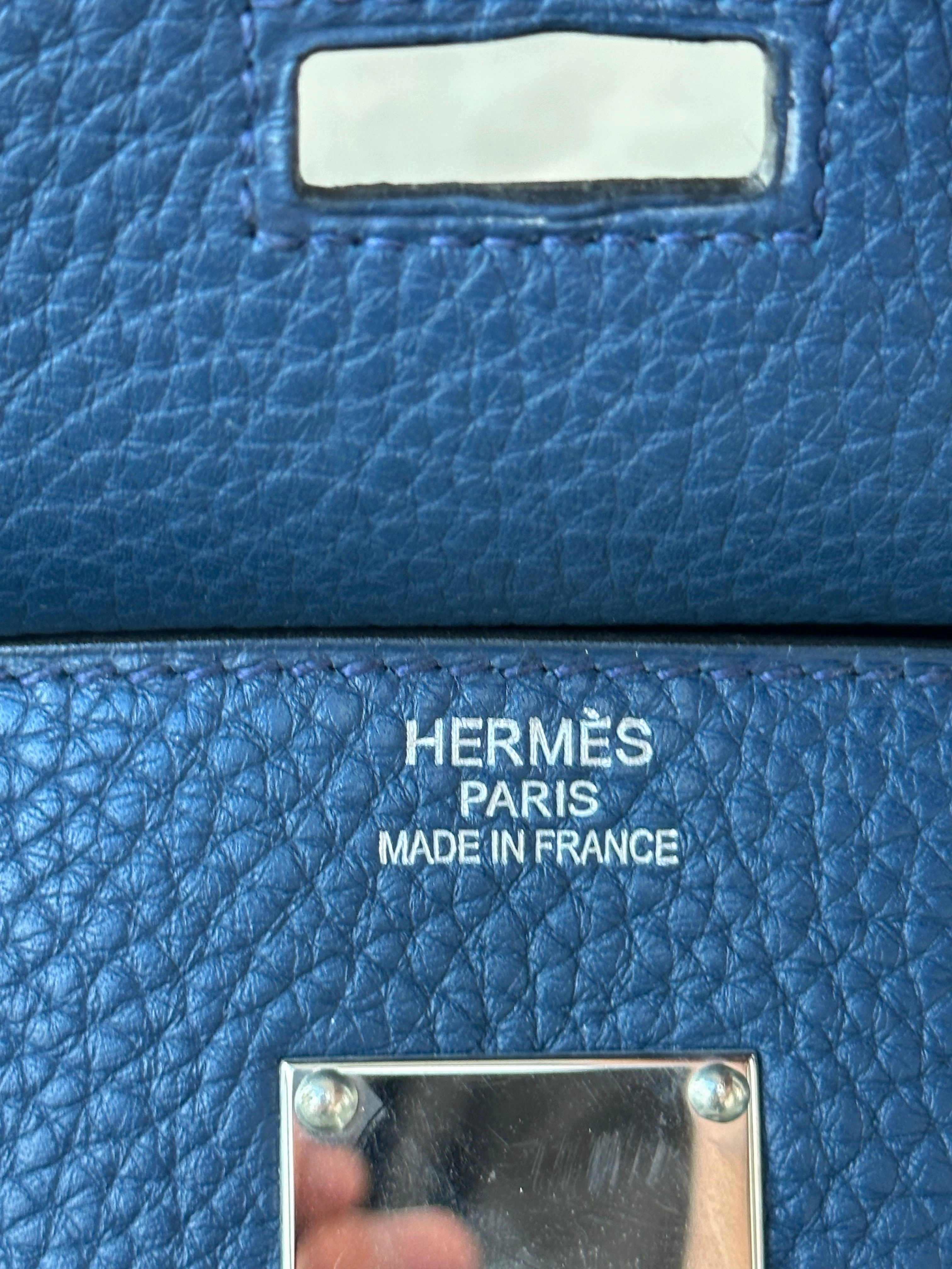 Hermes Blue Agate Togo HAC Birkin 40