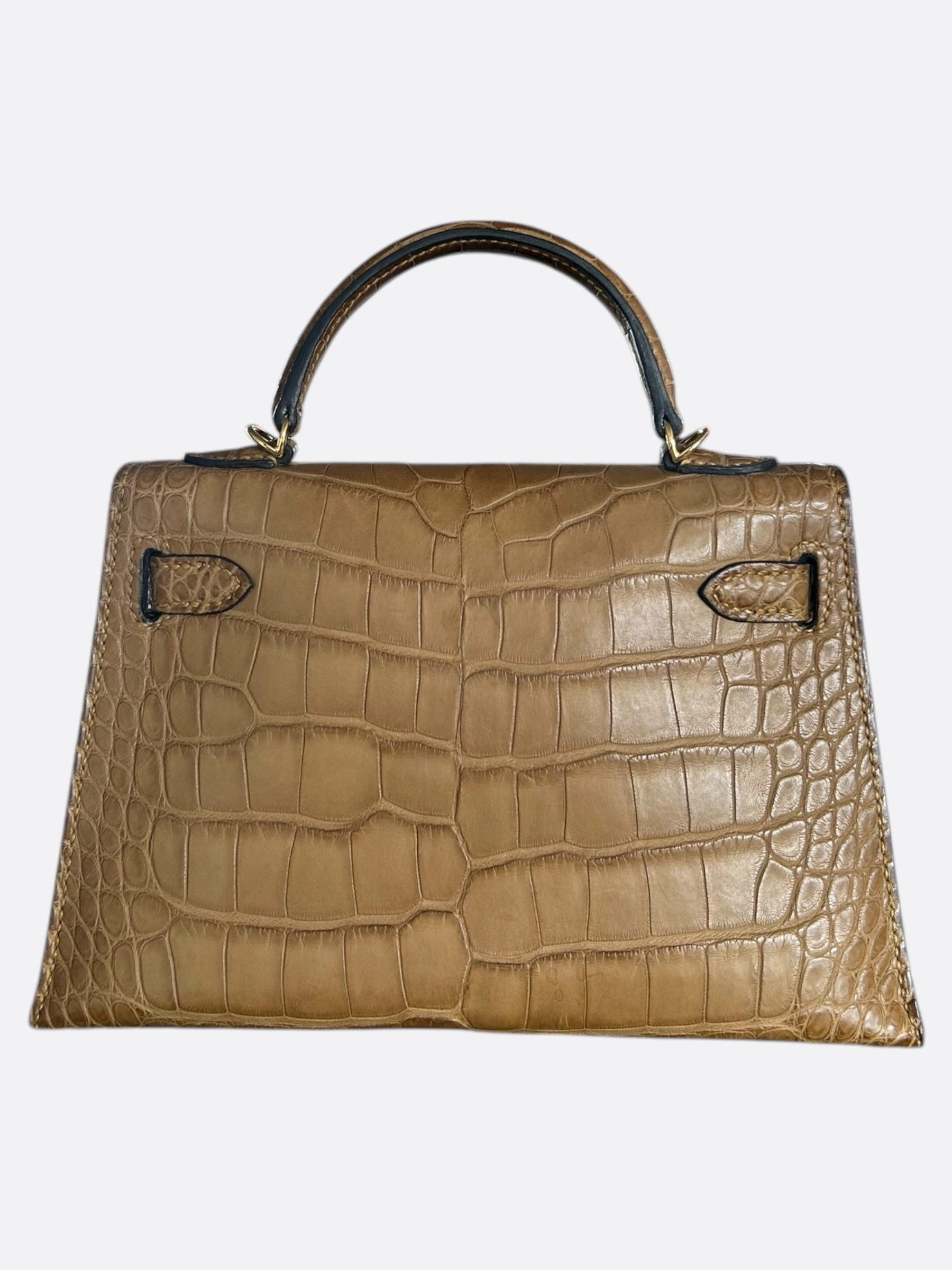 Hermes Brown Alligator Mini Kelly 20