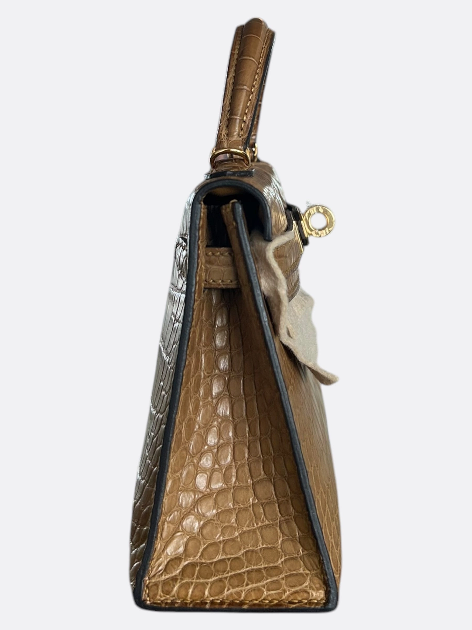 Hermes Brown Alligator Mini Kelly 20