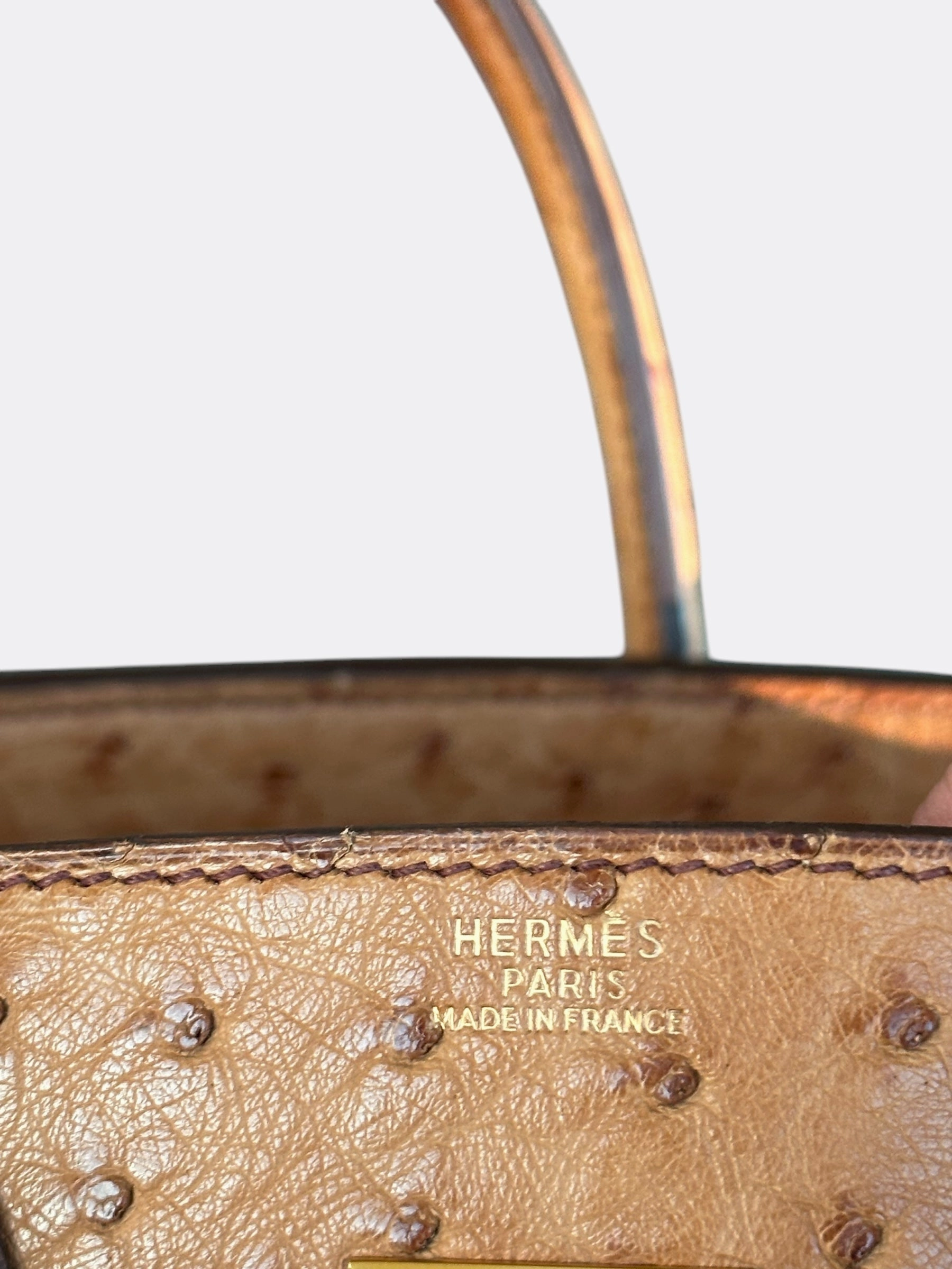 Hermes Brown Ostrich Birkin 30