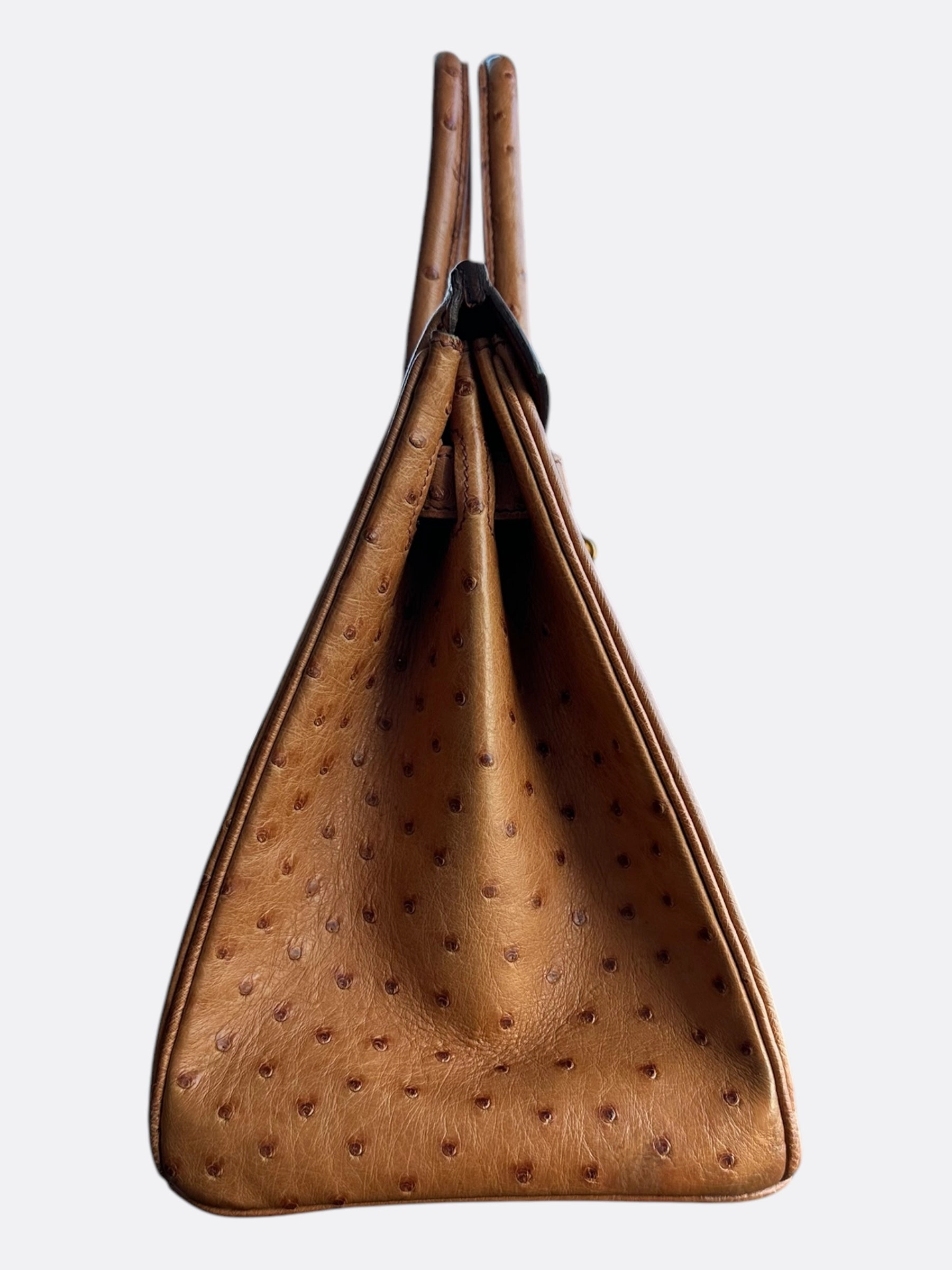Hermes Brown Ostrich Birkin 30