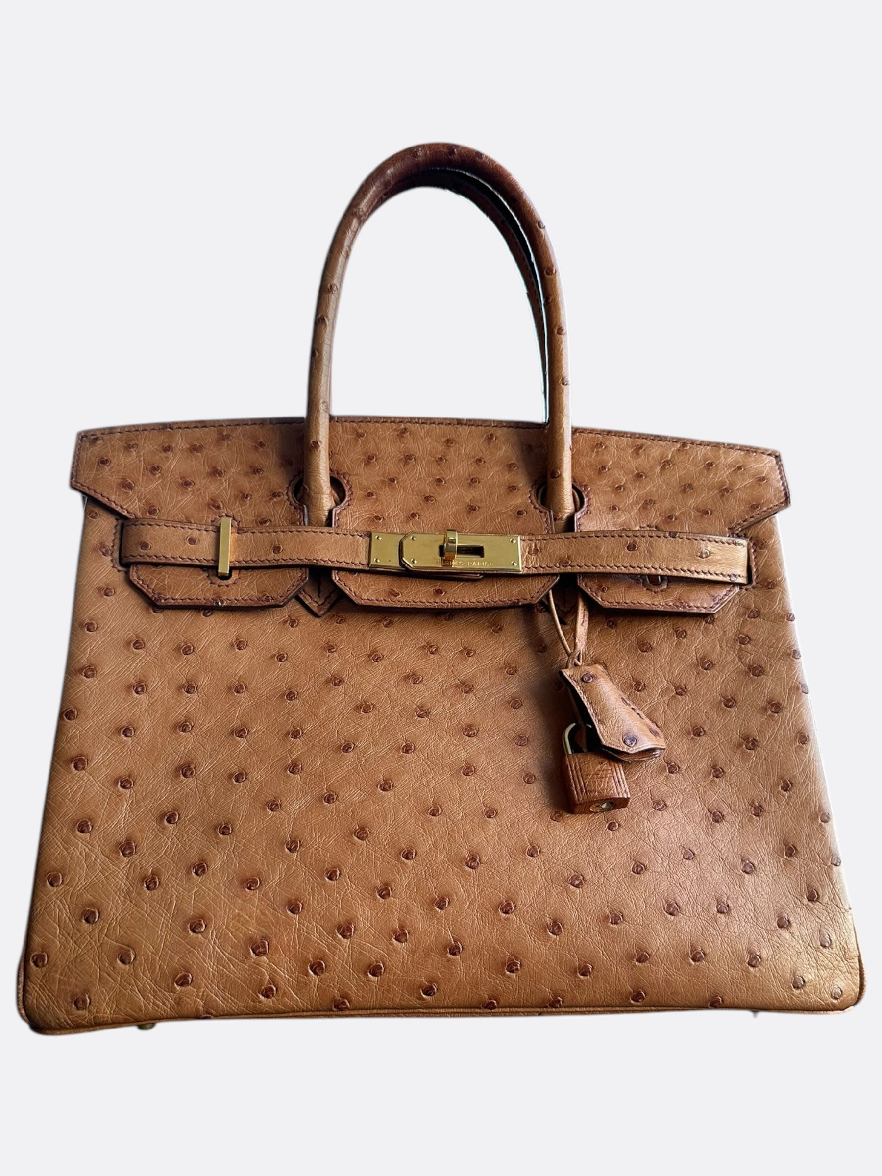 Hermes Brown Ostrich Birkin 30