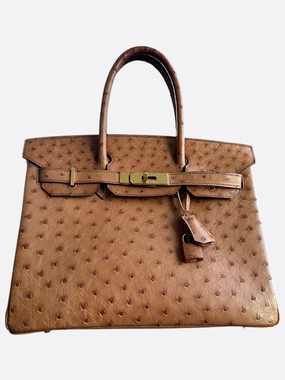 Hermes Brown Ostrich Birkin 30
