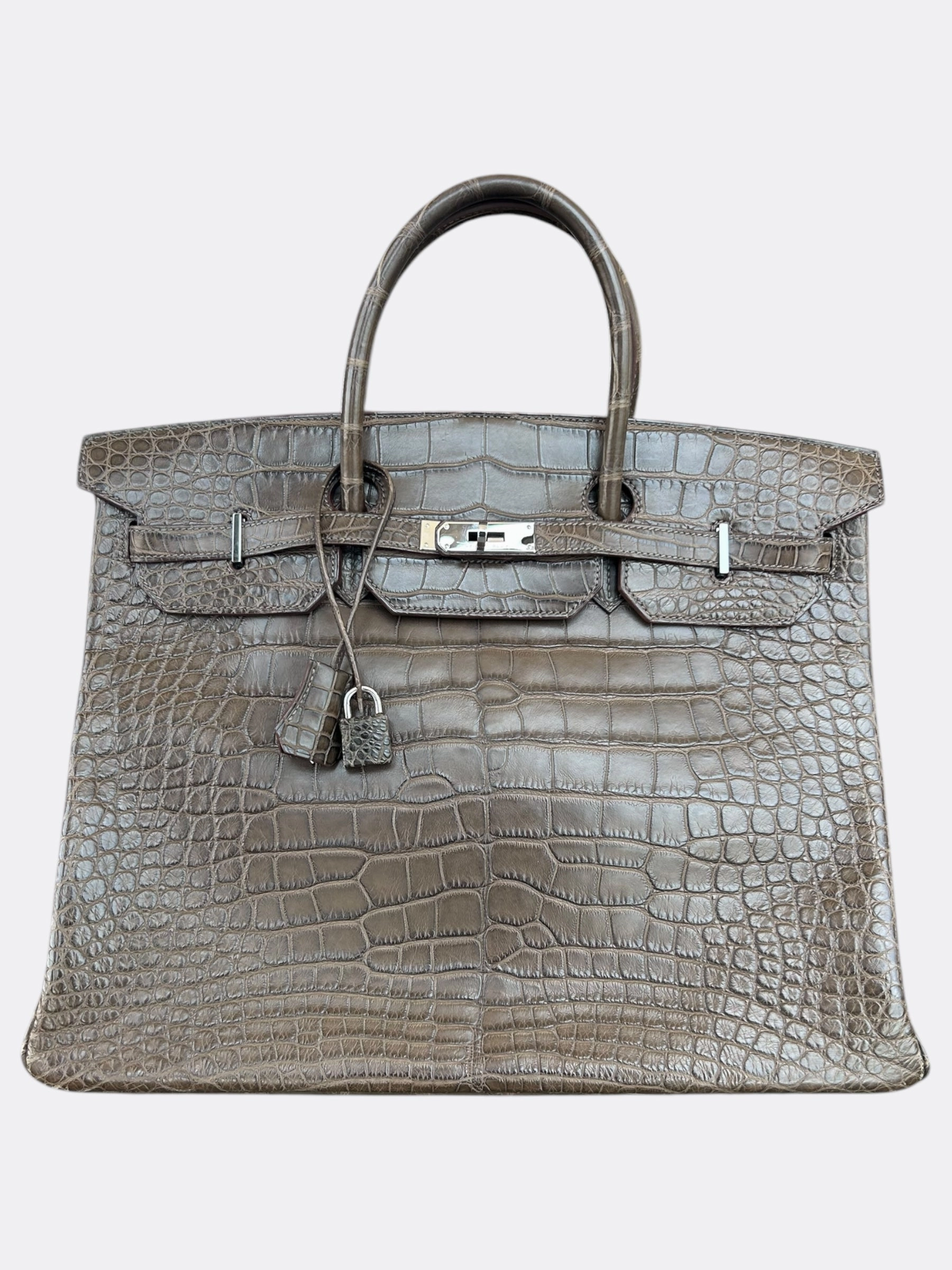 Hermes Elephant Grey Crocodile Birkin 40