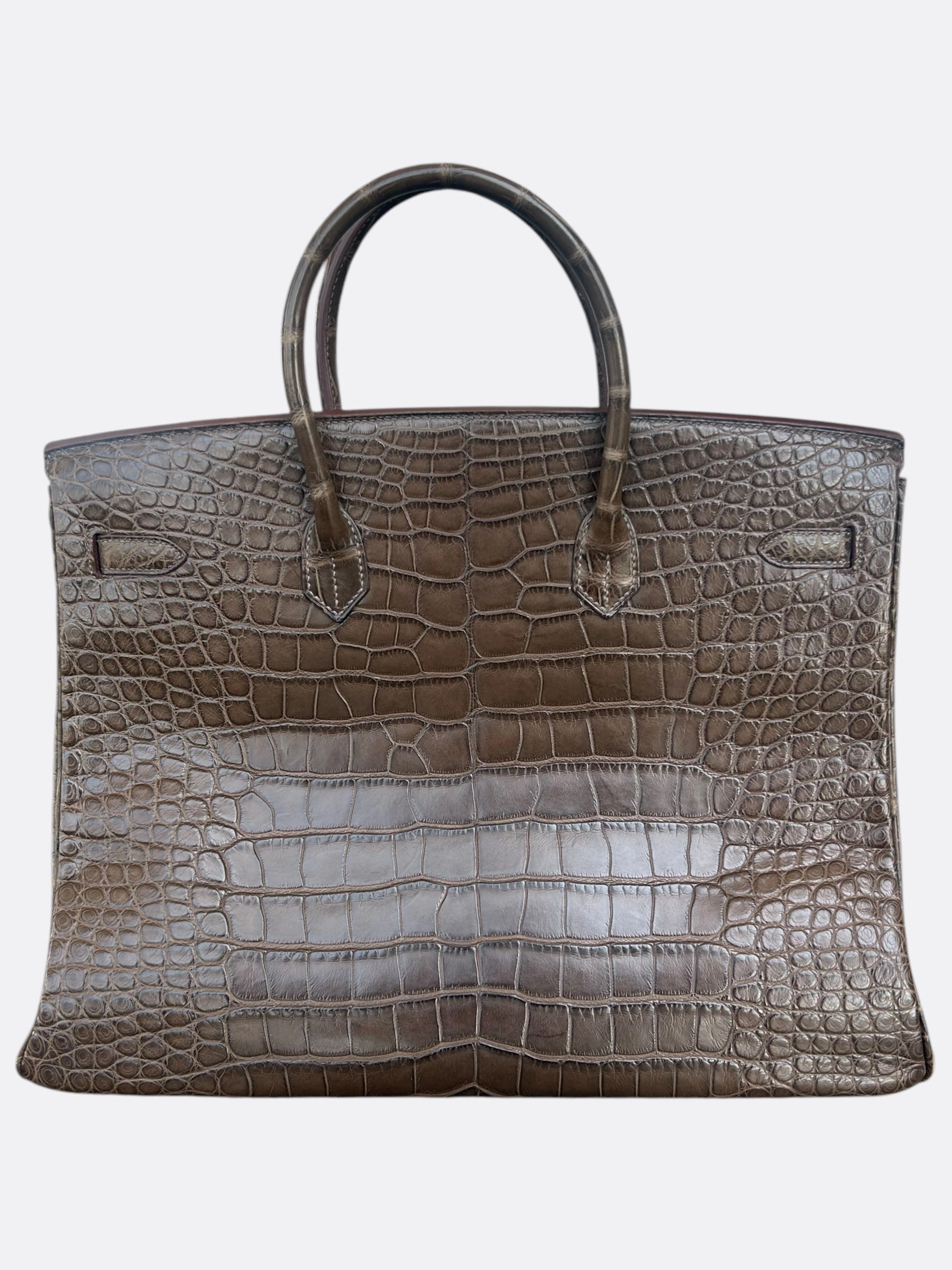 Hermes Elephant Grey Crocodile Birkin 40