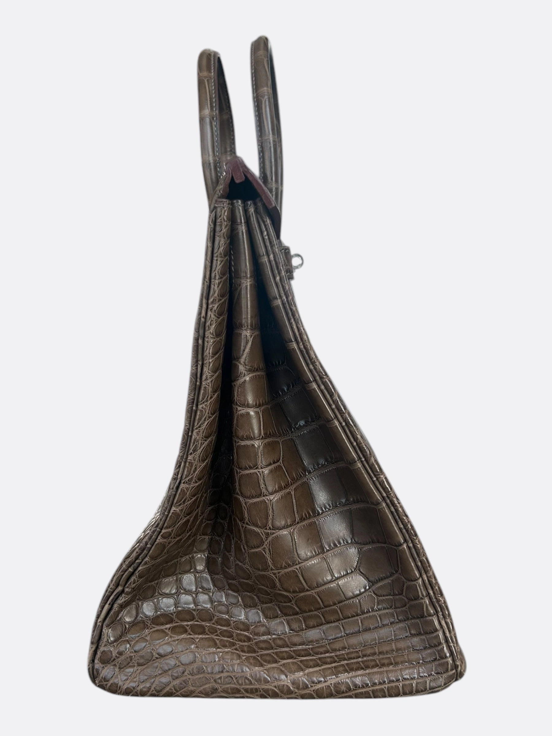 Hermes Elephant Grey Crocodile Birkin 40