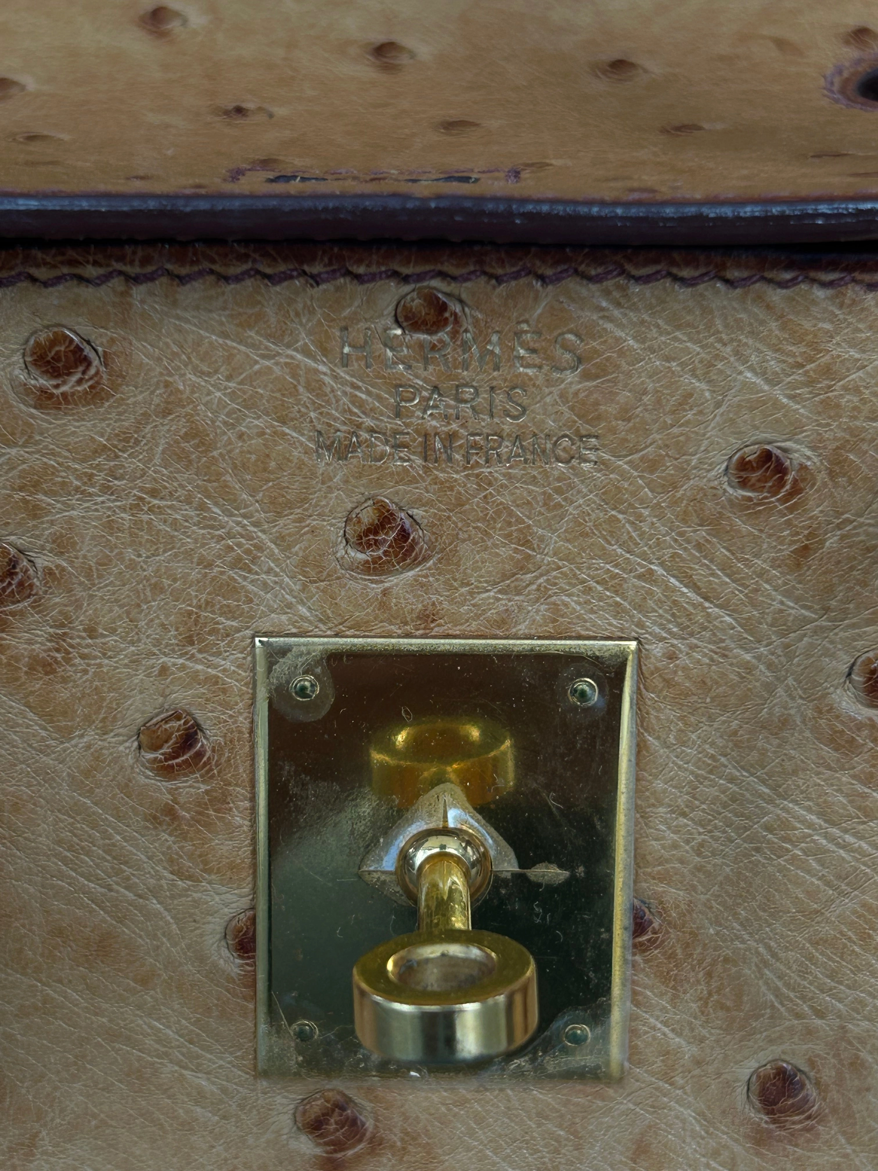 Hermes Gold Ostrich Birkin 30